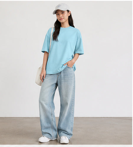 Baby Blue Oversized T Shirt Women Unisex Classic Fit