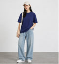 Royal Blue Oversized T Shirt Women - Unisex Cotton Classic