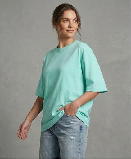 Mint Oversized T Shirt Women - Unisex Classic Cotton Tee