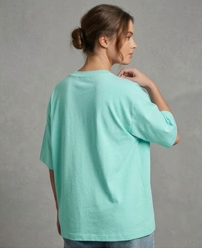 Mint Oversized T Shirt Women - Unisex Classic Cotton Tee